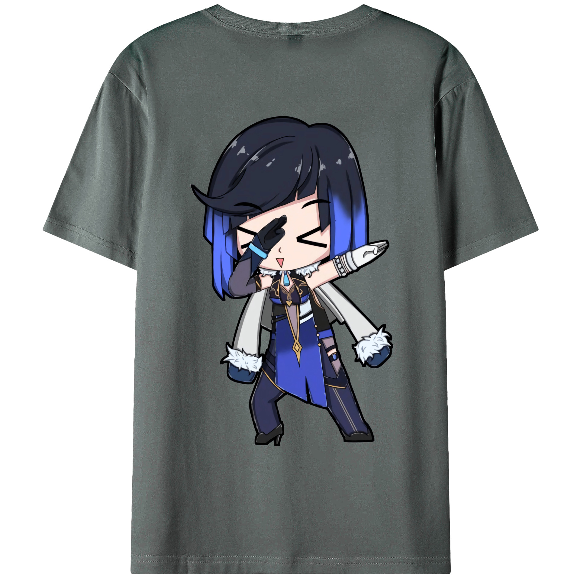 げんし神 夜兰 やらん genshin Yaran 綿100％ メンズ半袖Tシャツ（バックプリント） 通気性